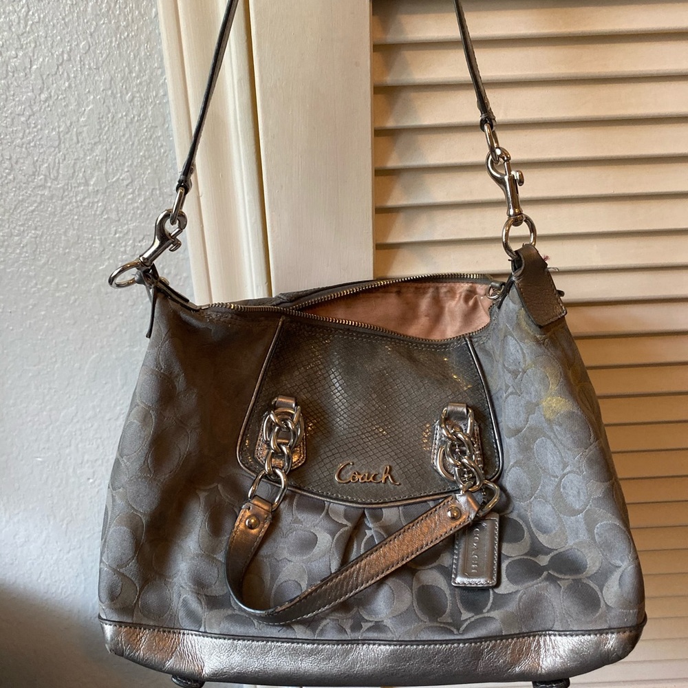 Coach purse silver